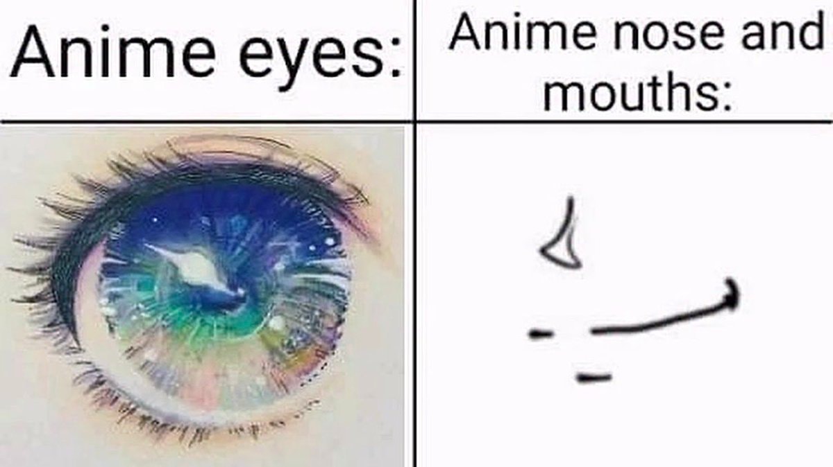anime eyes vs noses and mouths