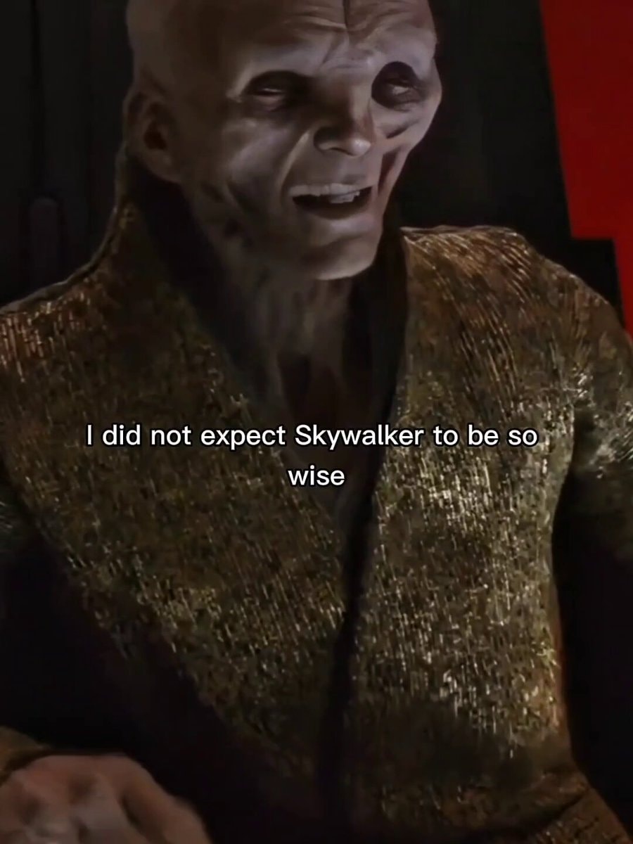 Skywalker gold jacket wise scene