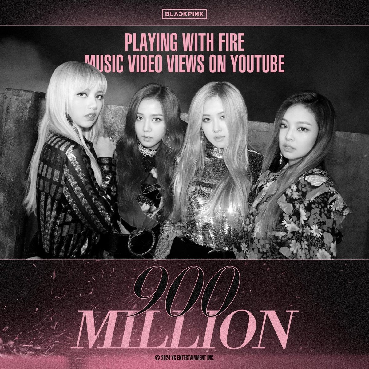 BLACKPINK Playing With Fire 1 billion YouTube (photo 2 of 2)