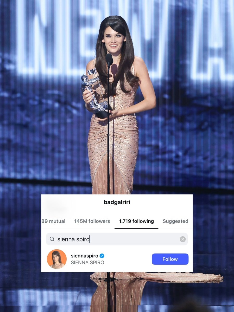 Rihanna follows Sienna Spiro on Instagram Rihanna follows Sienna Spiro on Instagram