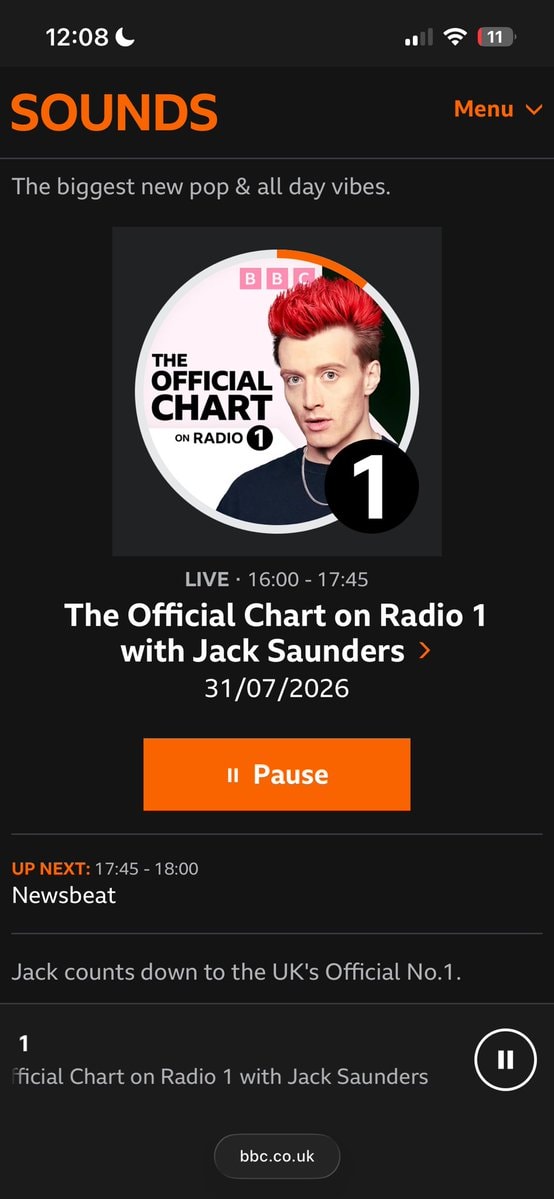 Official Chart Radio 1 Jack Saunders #1