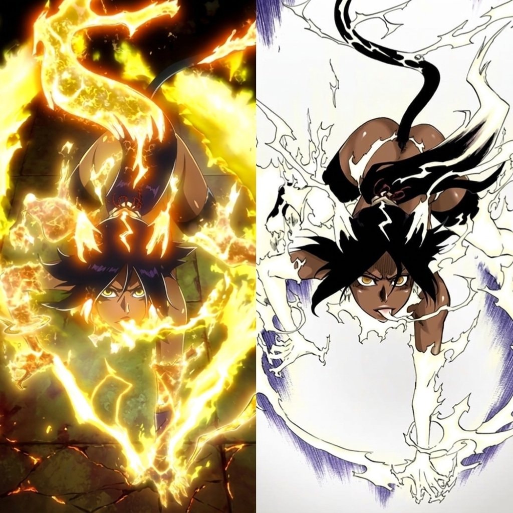 Anime manga character split