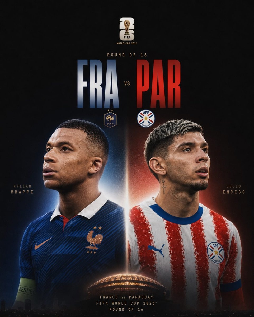 FIFA World Cup 2026 Round of 16 France vs Paraguay