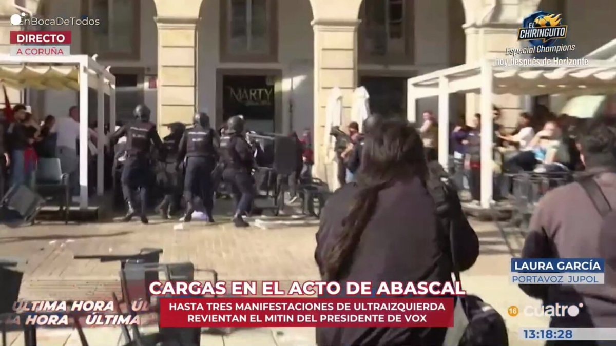 Unrest in A Coruña after Vox rally attack