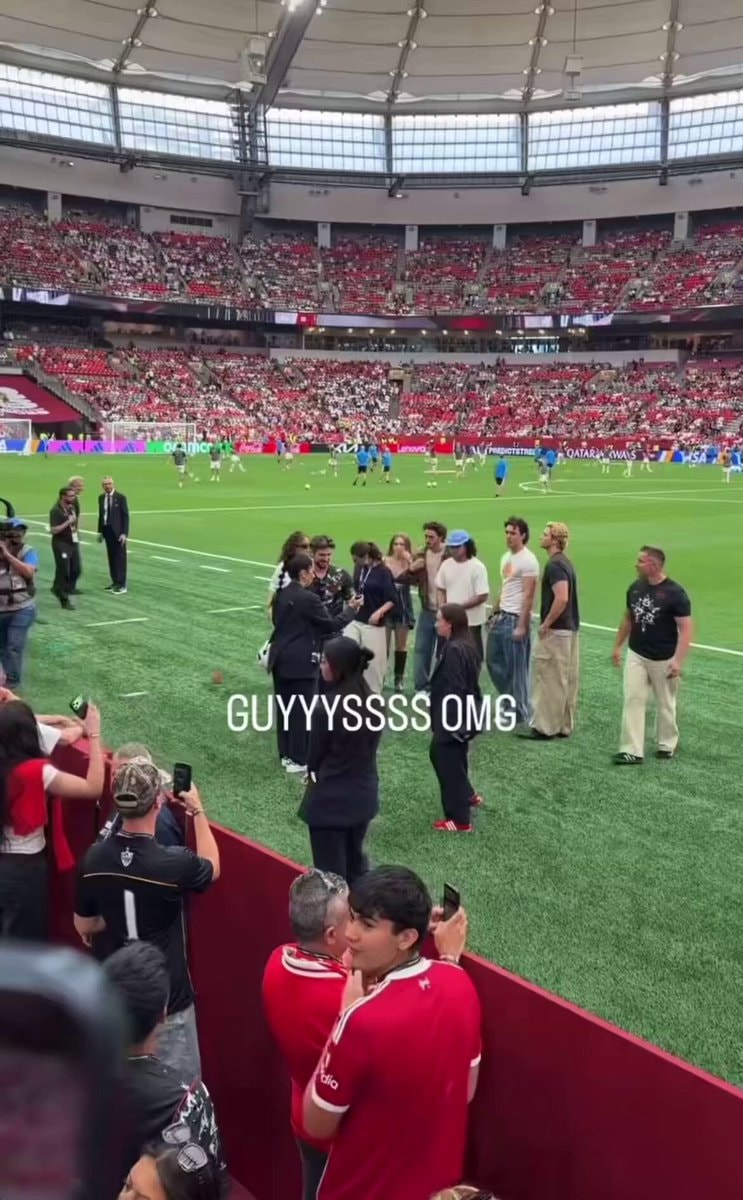 Off Campus cast at World Cup match