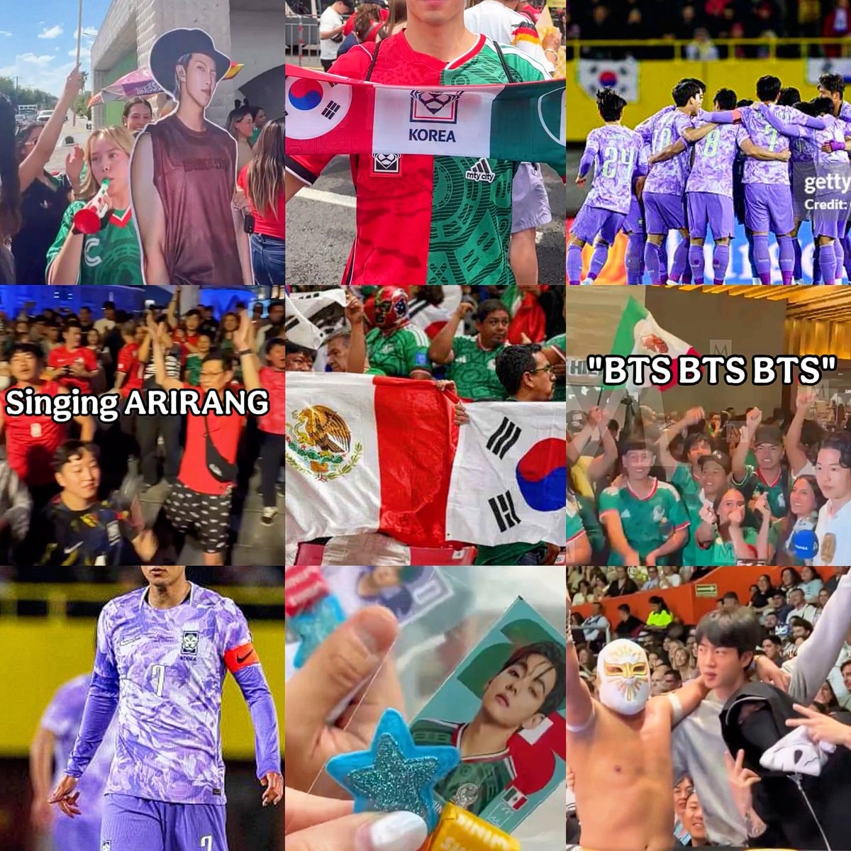 BTS Korea Mexico World Cup fans