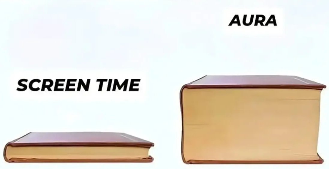 SCREEN TIME vs AURA book meme SCREEN TIME vs AURA book meme