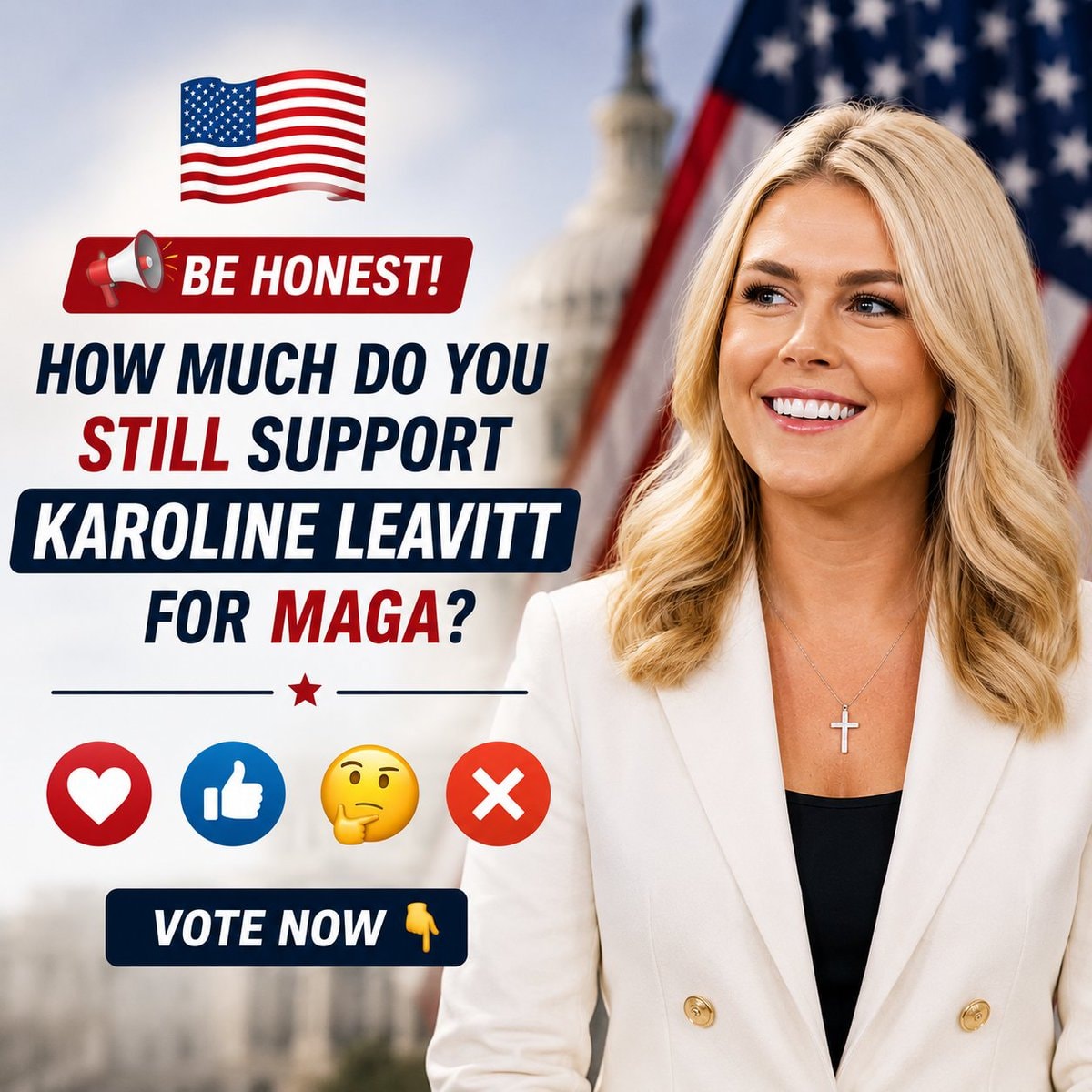 Karoline Leavitt MAGA support poll