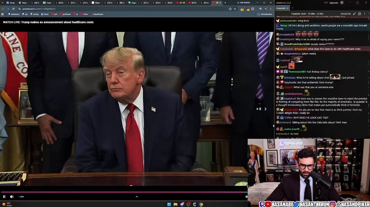 Trump healthcare announcement with Hasan commentary