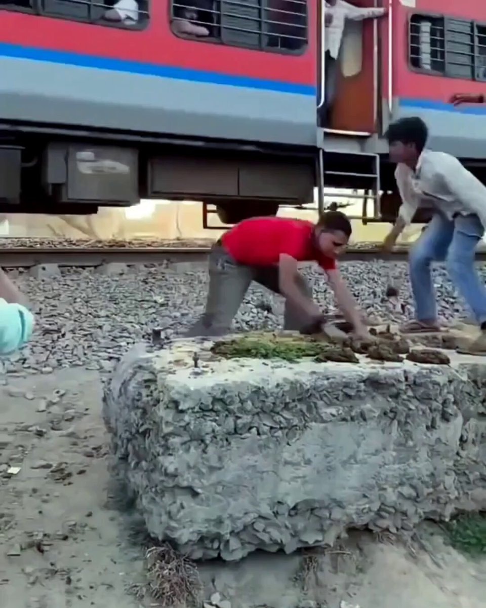Indian men ambush machine with poop