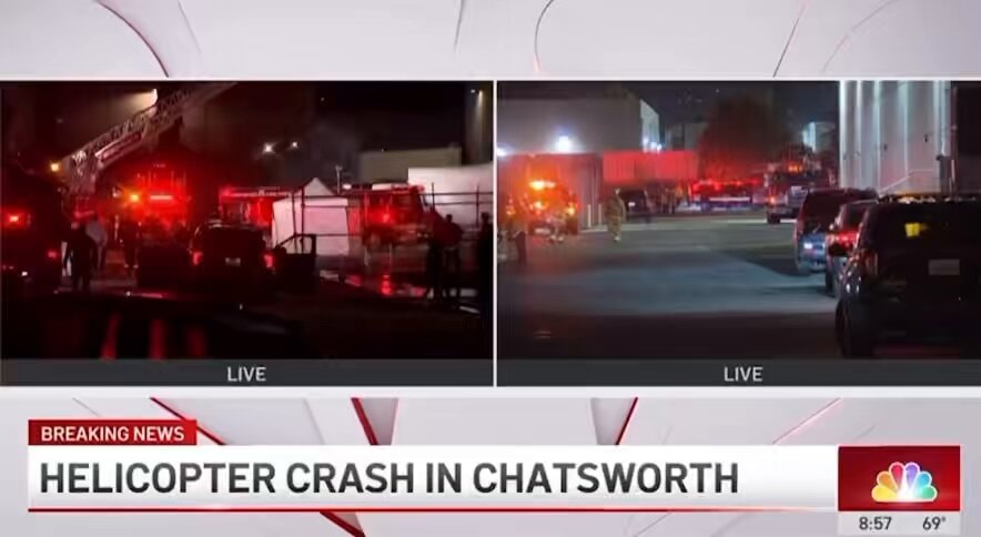 NBC LA NewsChopper4 crash in Chatsworth
