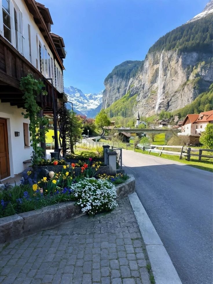 Switzerland chalet waterfall (photo 2 of 4)