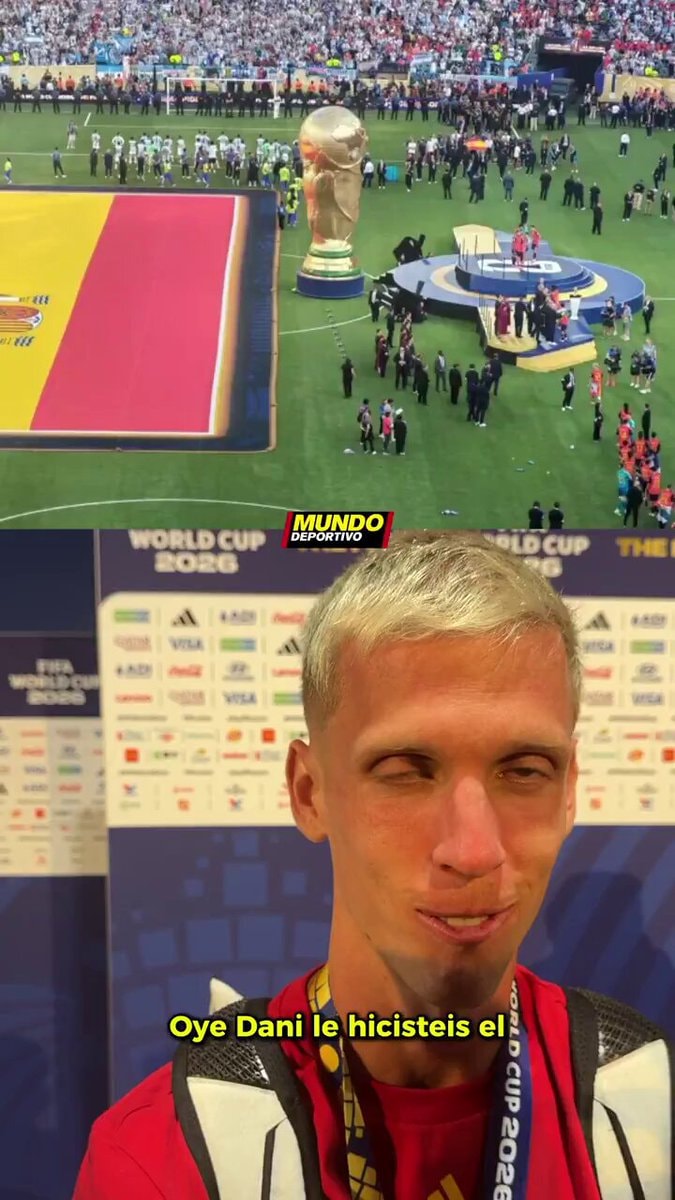 Dani Olmo on Argentina World Cup ceremony