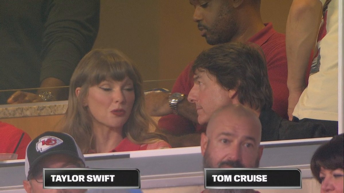 Taylor Swift and Tom Cruise at Broncos Chiefs game Taylor Swift and Tom Cruise at Broncos Chiefs game