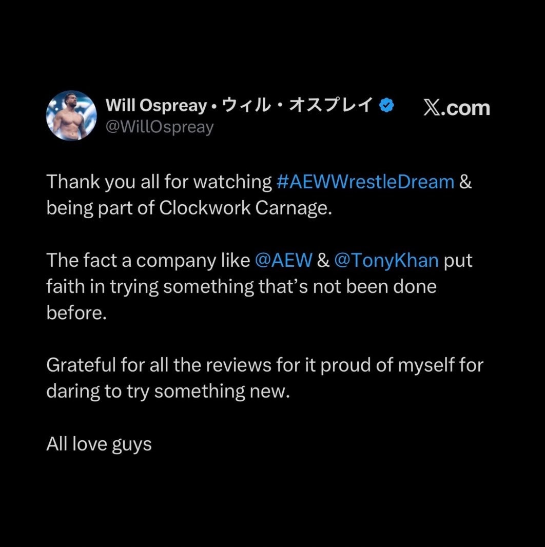 Will Ospreay Clockwork Carnage WrestleDream (photo 2 of 2)