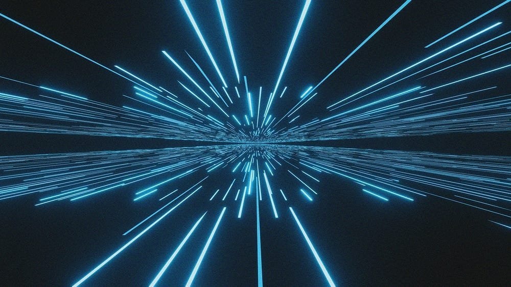 darkness traveling faster than light