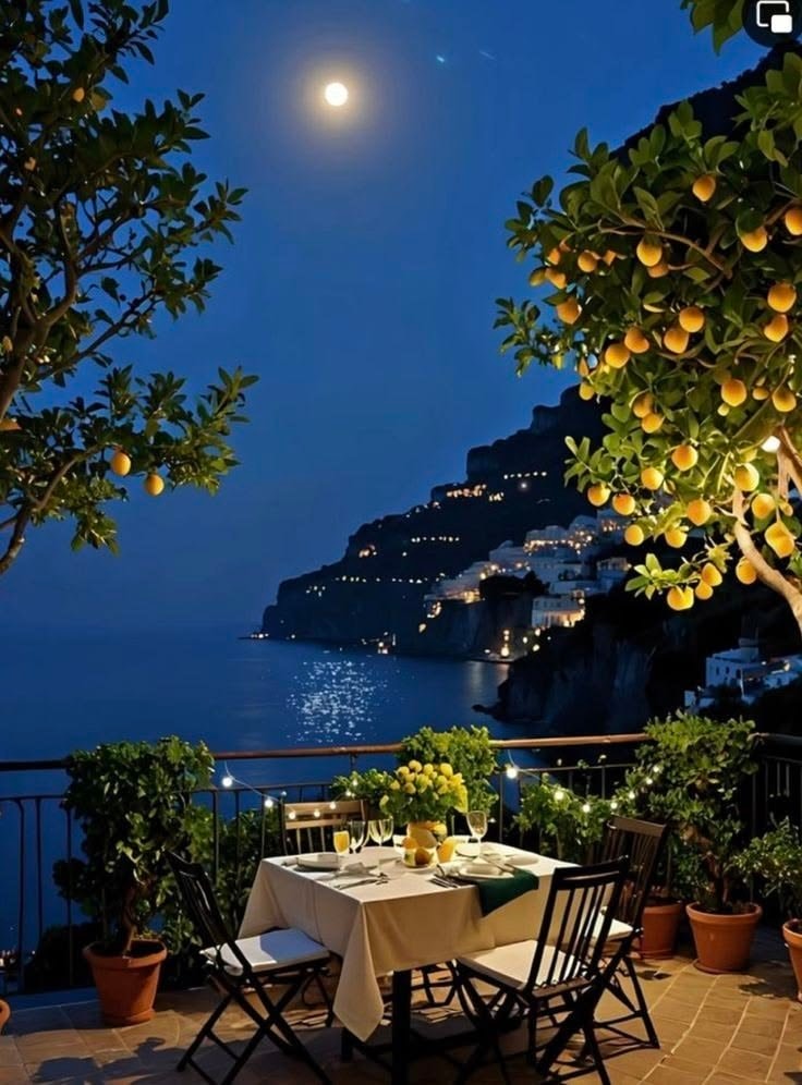Night in Italy coastal town (photo 3 of 4) Night in Italy coastal town (photo 3 of 4)