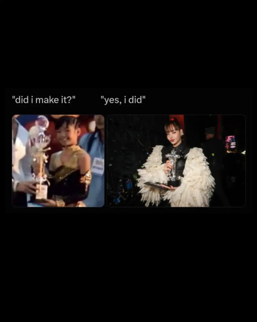 Lisa at the VMAs with trophy