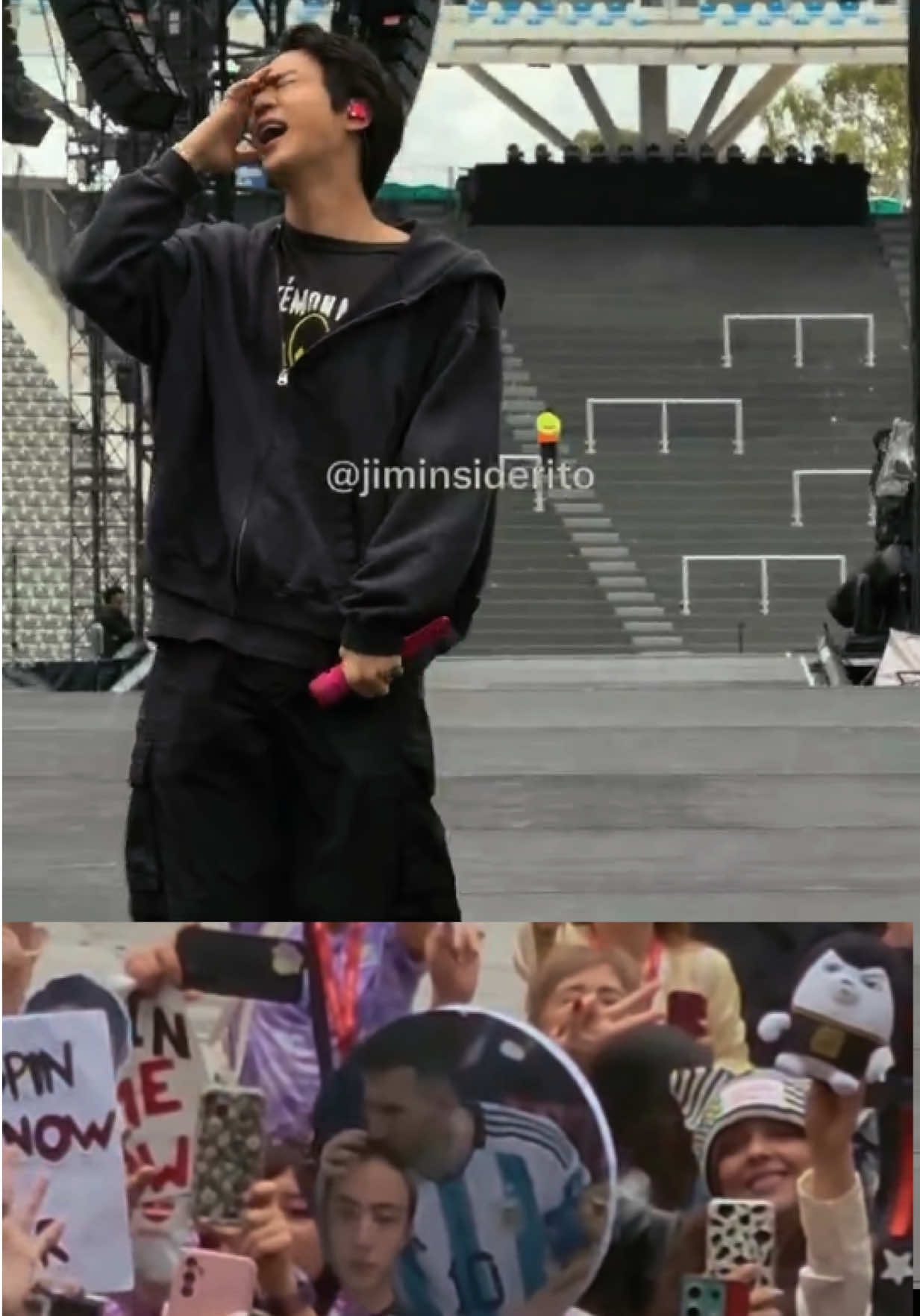 Jin on the Messi sign