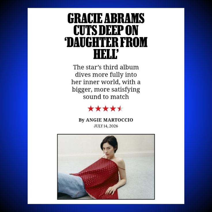 Gracie Abrams Daughter From Hell Rolling Stone review (photo 2 of 2)