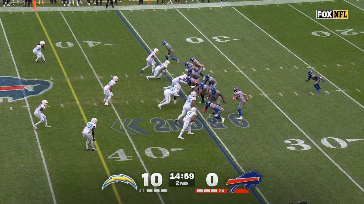 Genesis Smith pickoff vs Josh Allen