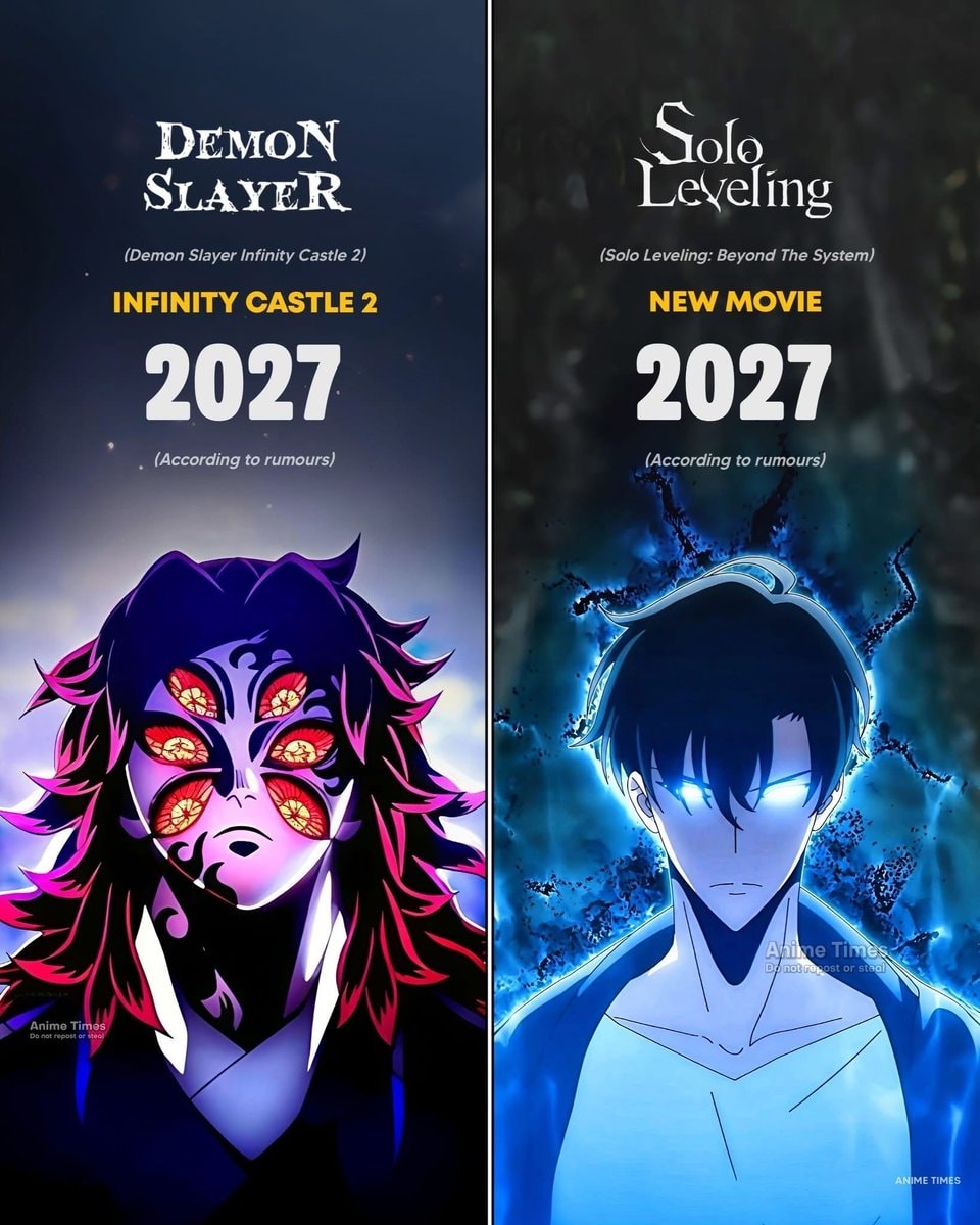 Demon Slayer and Solo Leveling 2027 movies