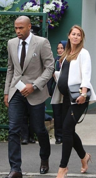 Thierry Henry and Andrea Rajacic in Wimbledon (photo 1 of 2)