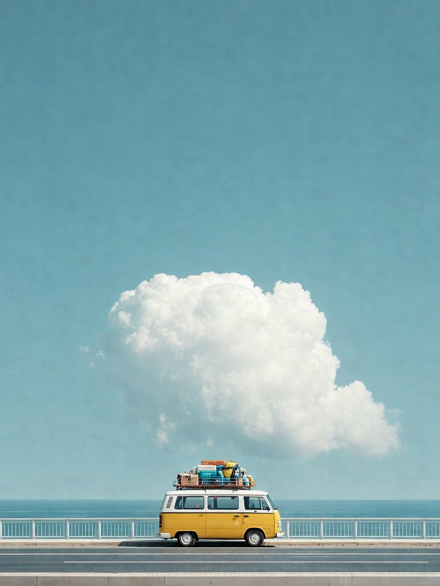 Vintage camper van road trip Vintage camper van road trip