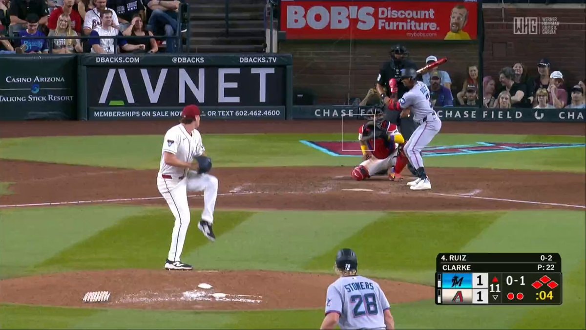 Esteury Ruiz Marlins 11th inning double