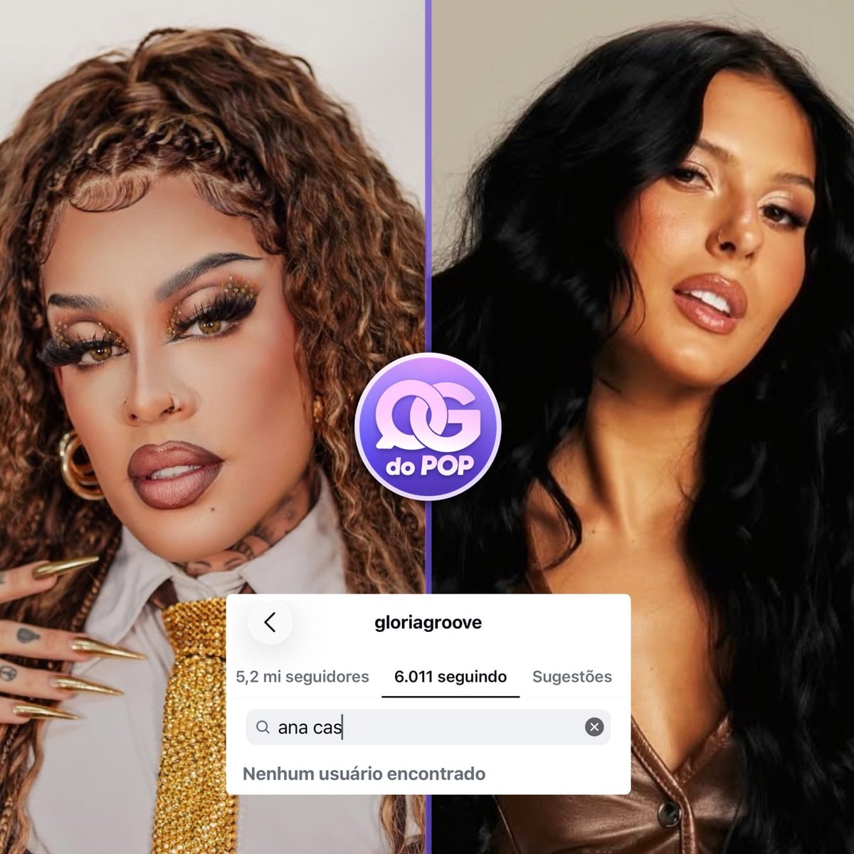 Glória Groove unfollowed Ana Castela