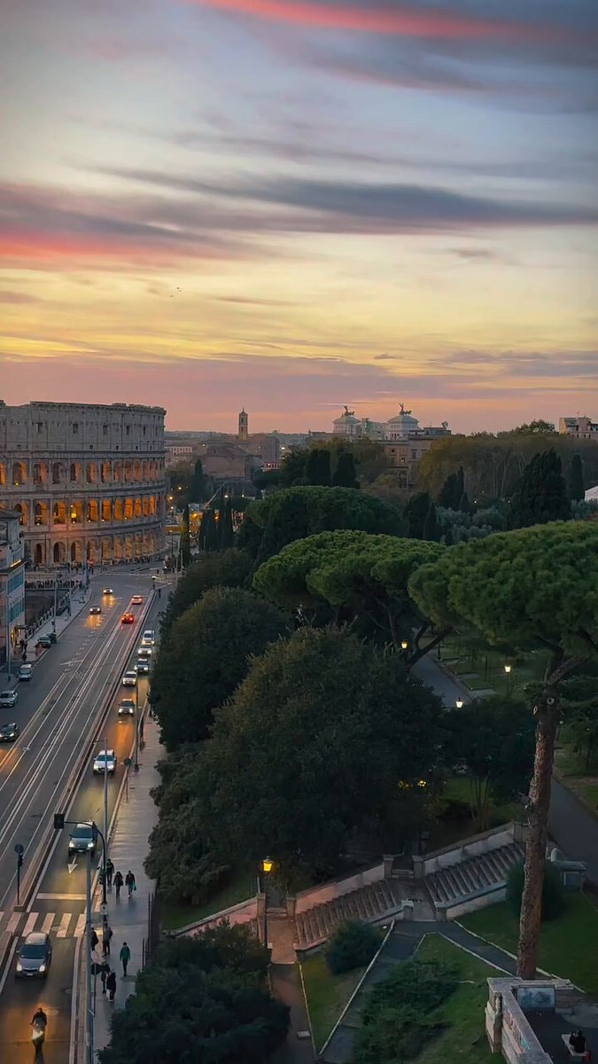 Rome Italy Colosseum dusk