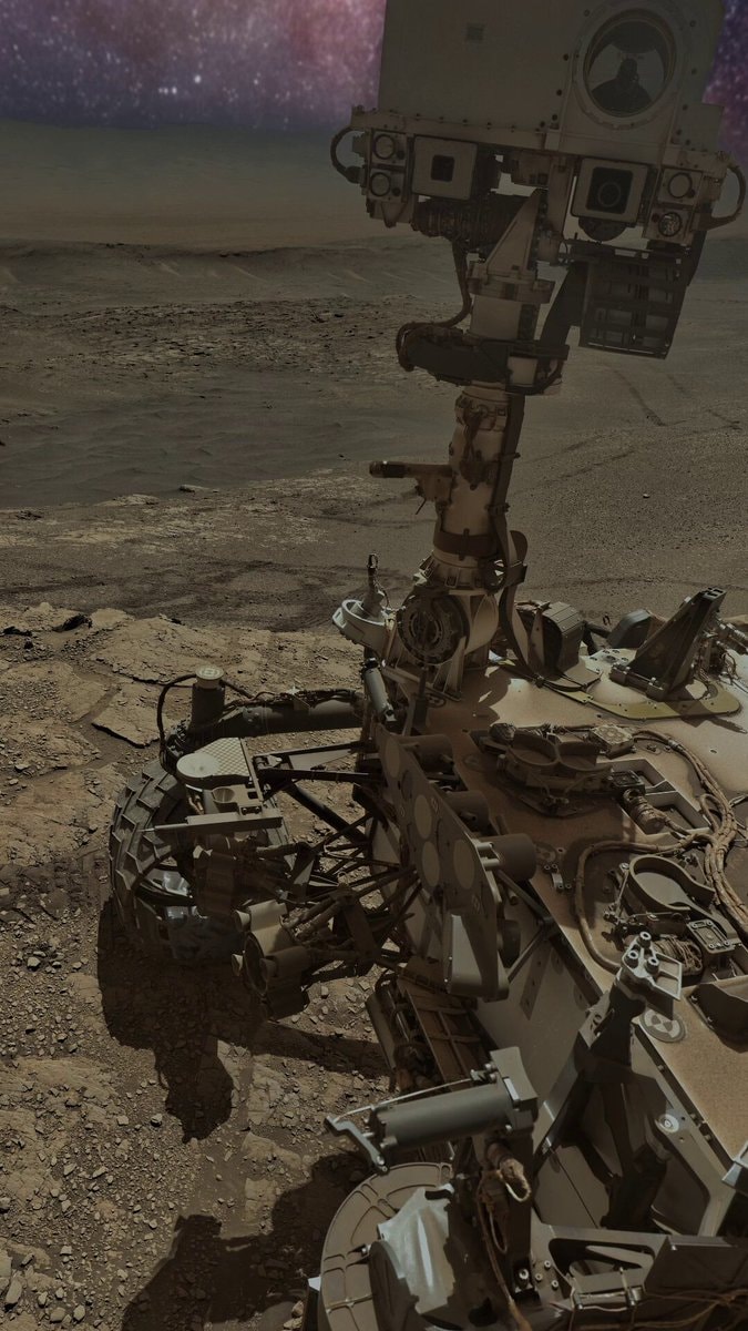 Mars night sky view Mars night sky view