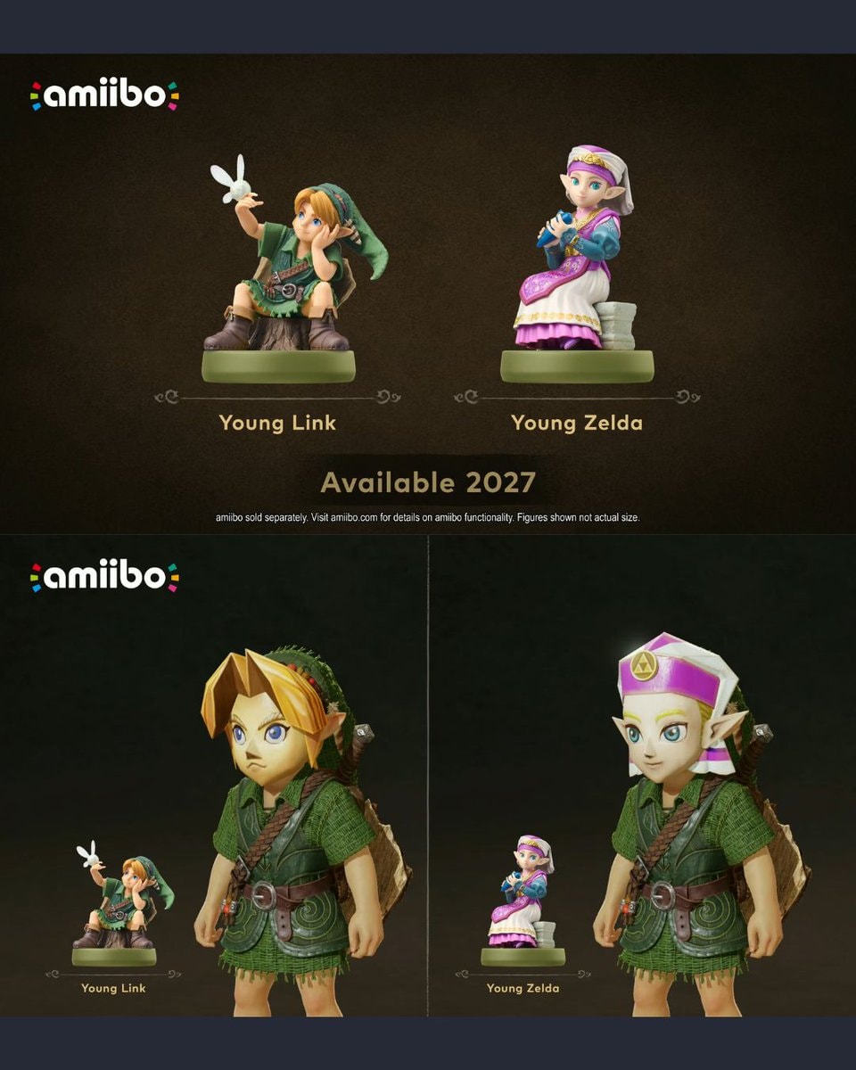 Zelda Amiibo Ocarina of Time Young Link Young Zelda (photo 2 of 2)