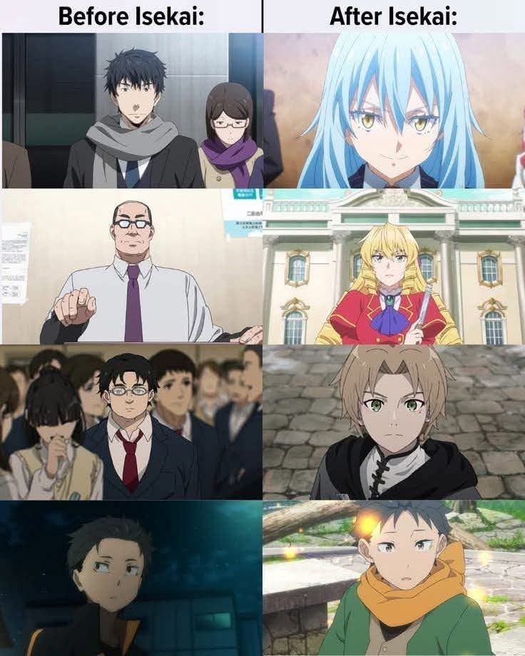 isekai before and after transformation