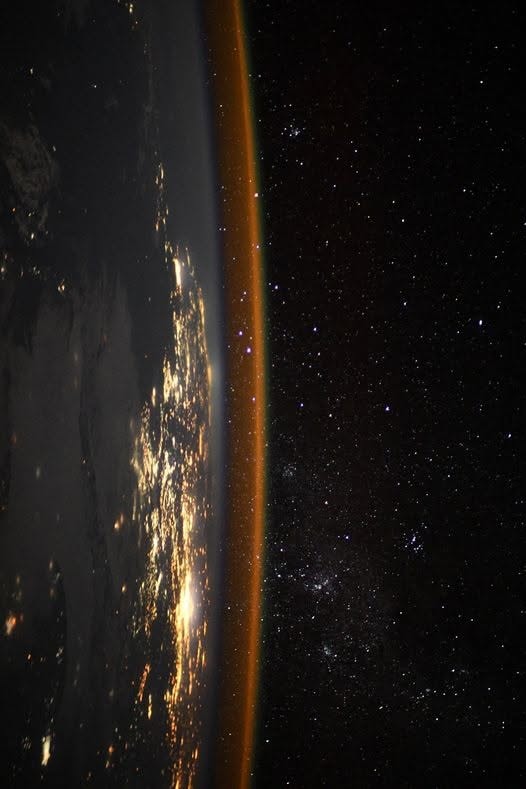 Earth at night from the ISS