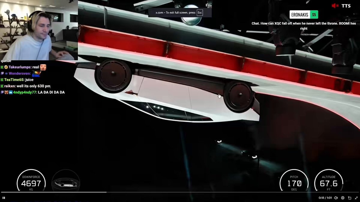 xQc defends Elon Musk Roadster