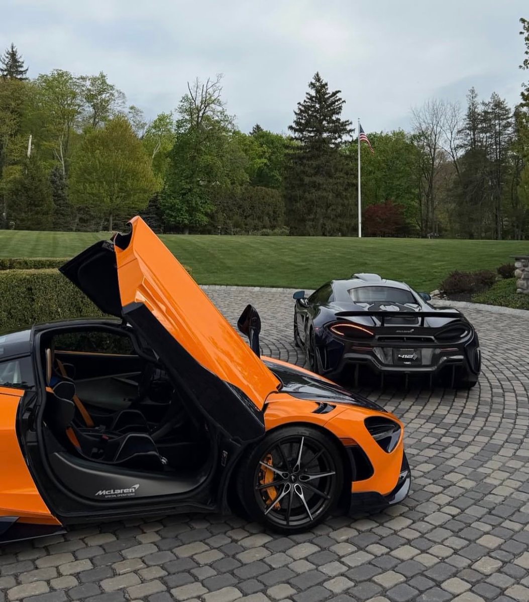 McLaren 720S orange blue driveway (photo 1 of 2)