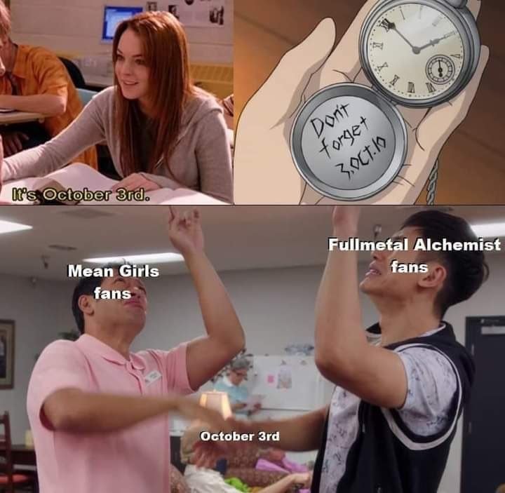 Fullmetal Alchemist Mean Girls Day