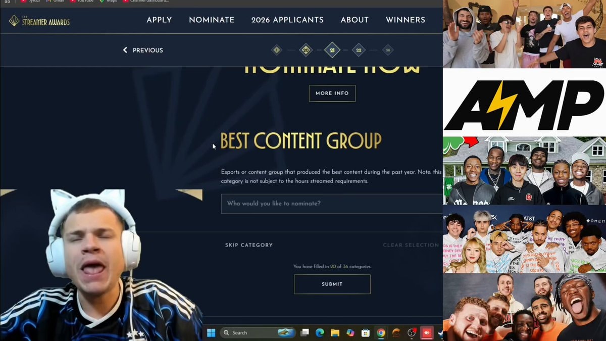 Jynxzi nominates CORE Best Content Organization