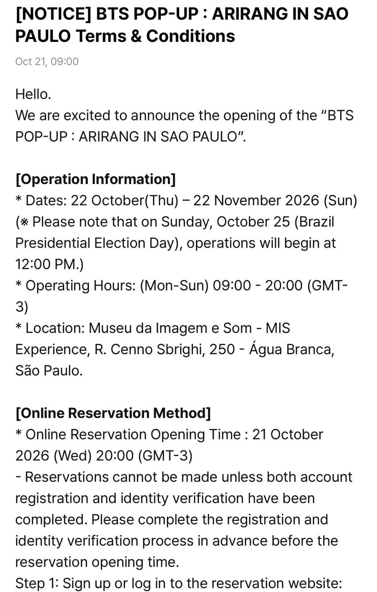 BTS Pop-Up: Arirang in São Paulo