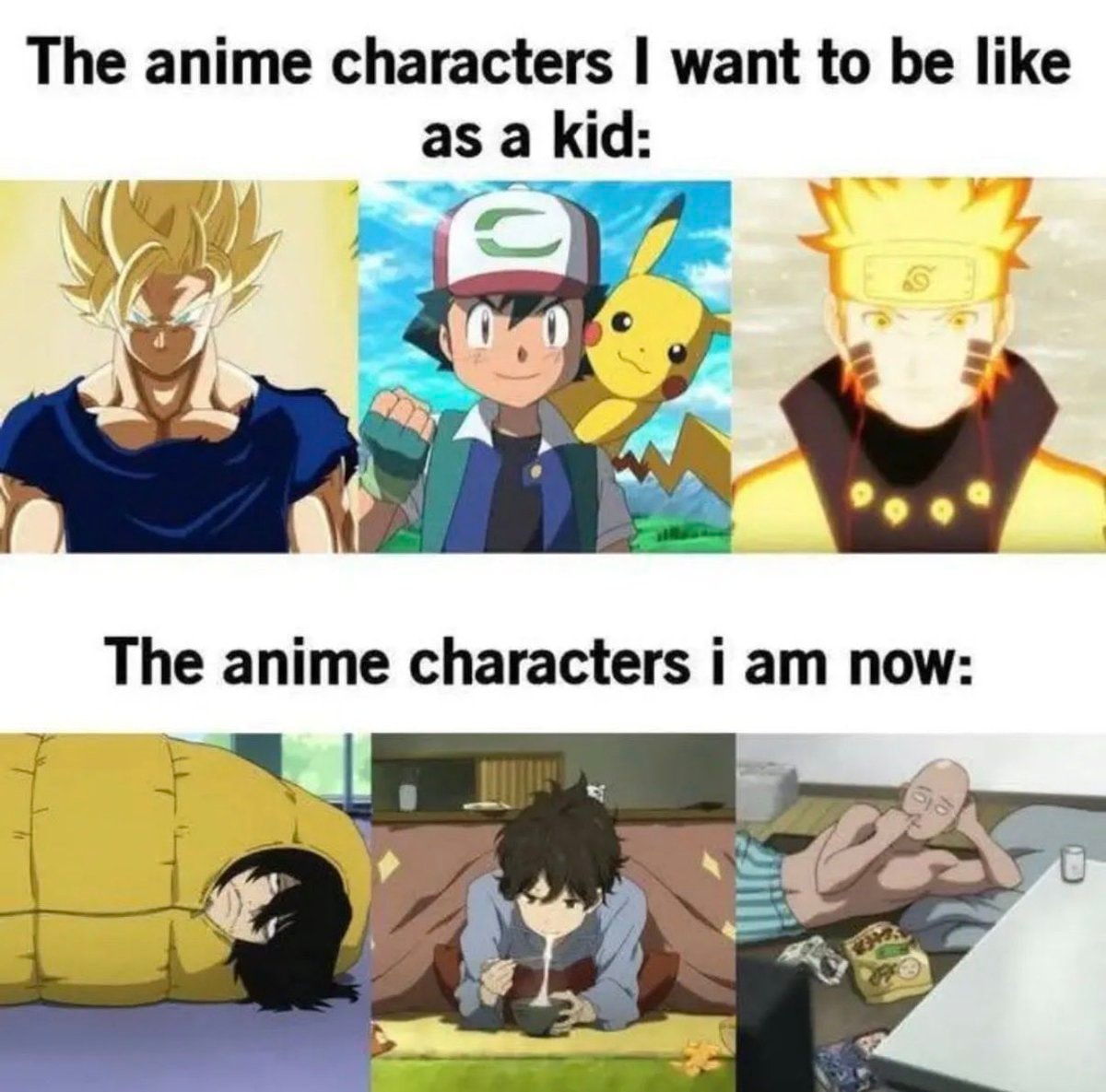 Anime character comparison meme