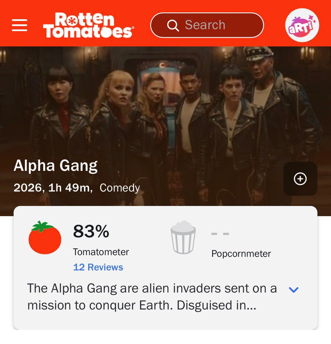 Alpha Gang Rotten Tomatoes score (photo 2 of 2)