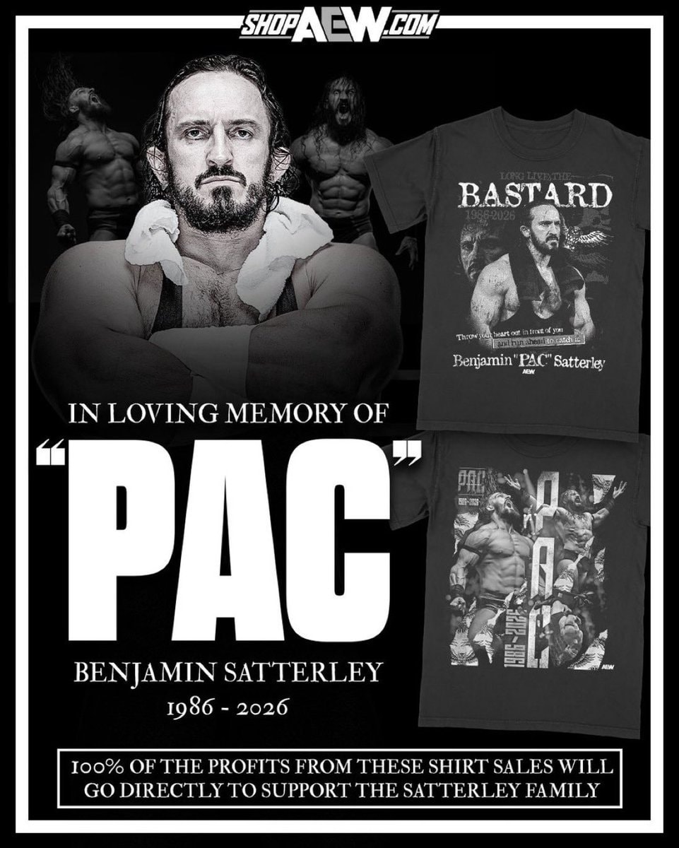 AEW PAC tribute merch