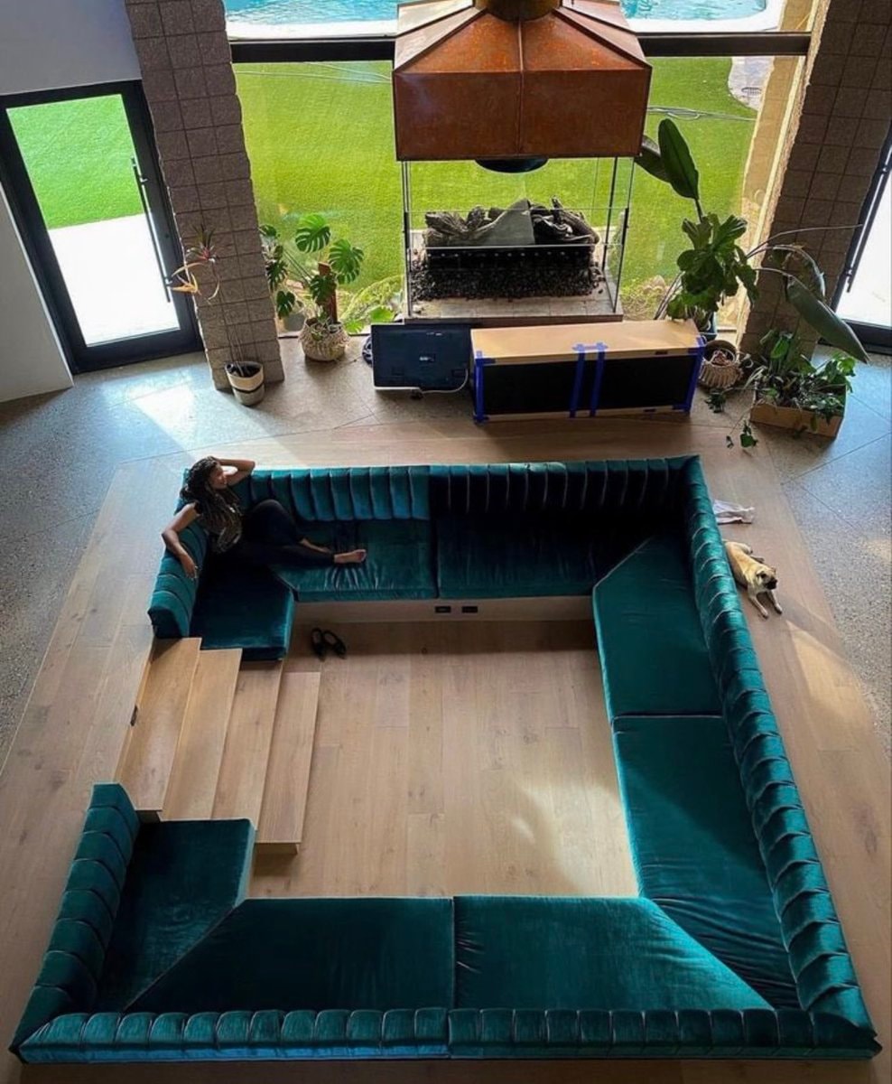 sunken living room