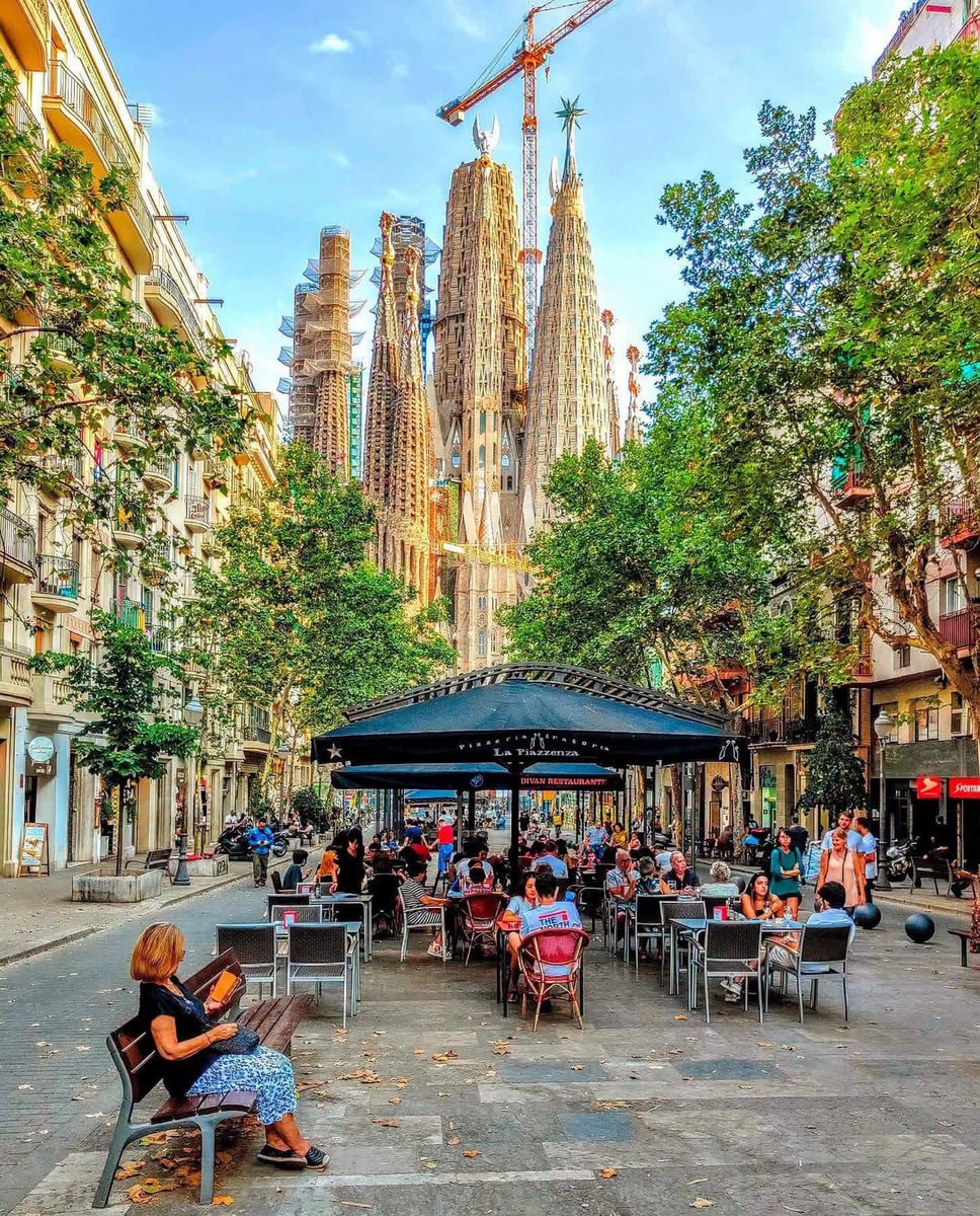 Barcelona Spain street scene