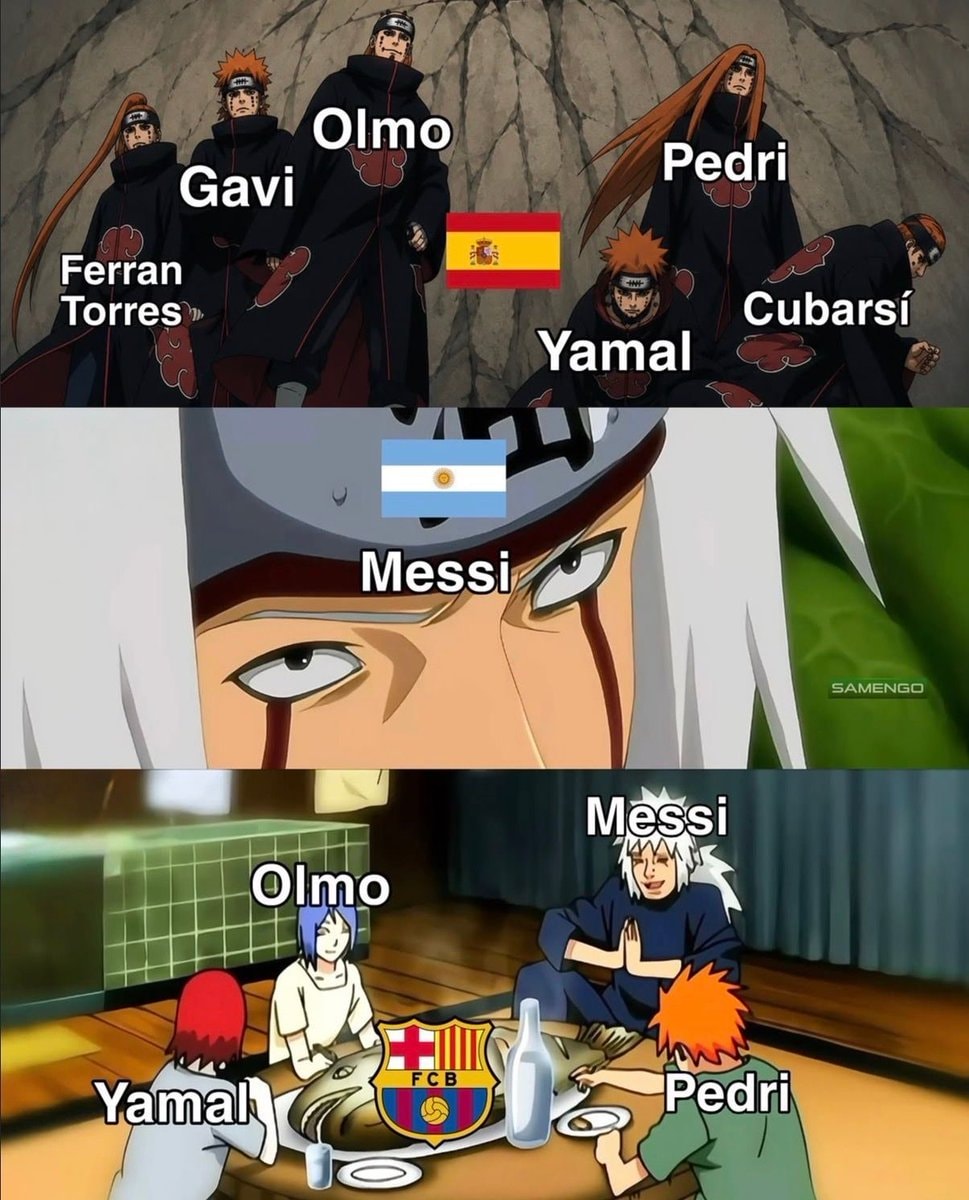 Naruto football meme Messi