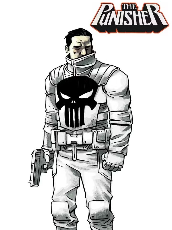 The Punisher silent comic design