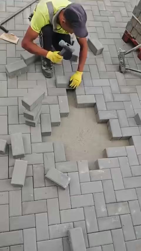 brick floor tiling