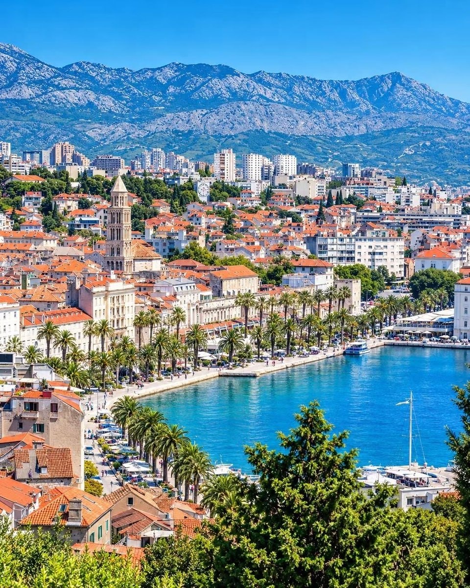 Croatia coastal city harbor