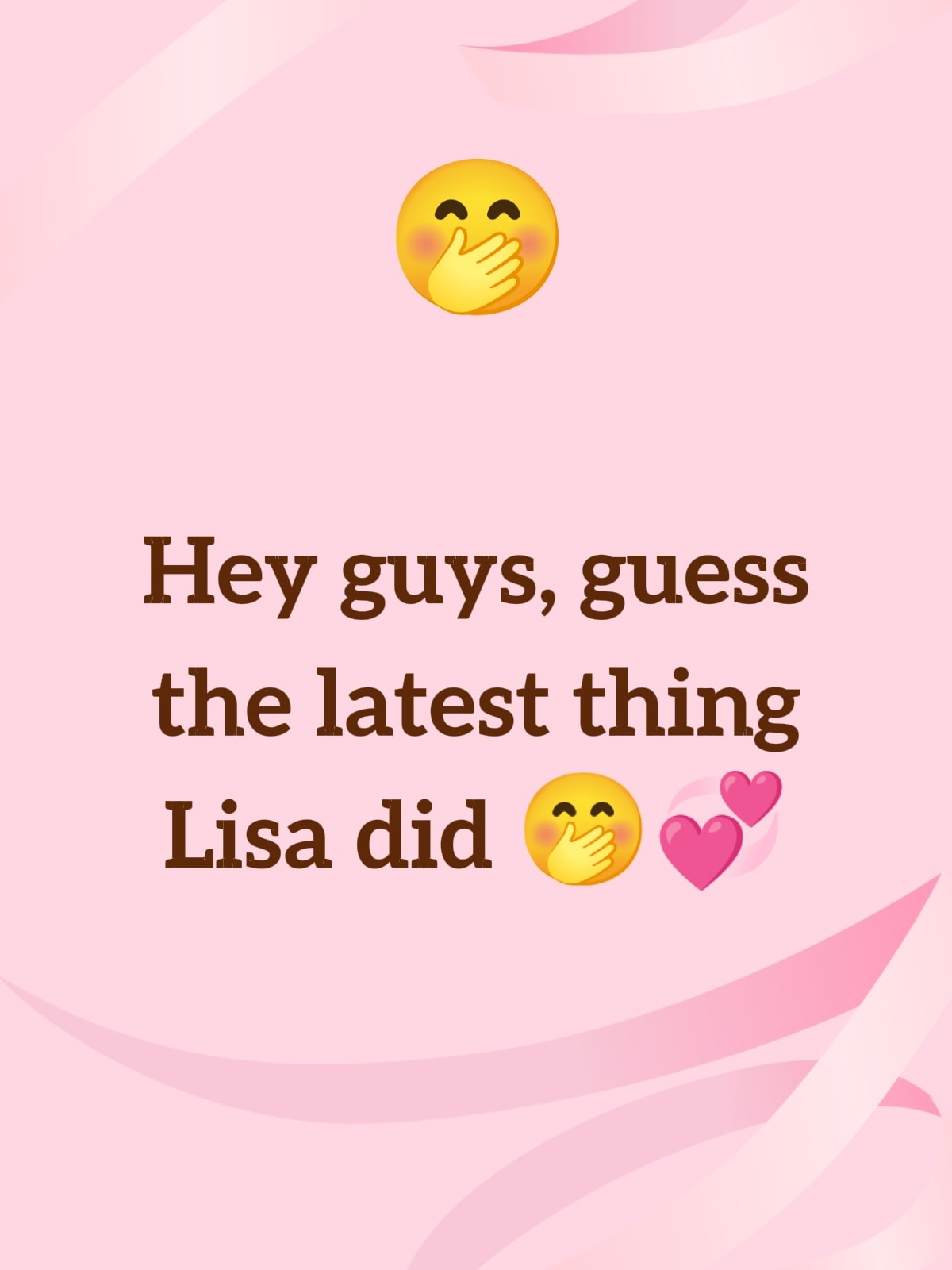 Lisa guess the latest thing